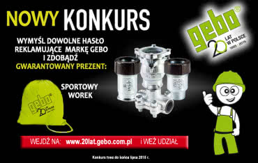 Lipcowy konkurs na jubileusz Gebo